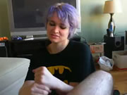 次元洋妞擼管吞精